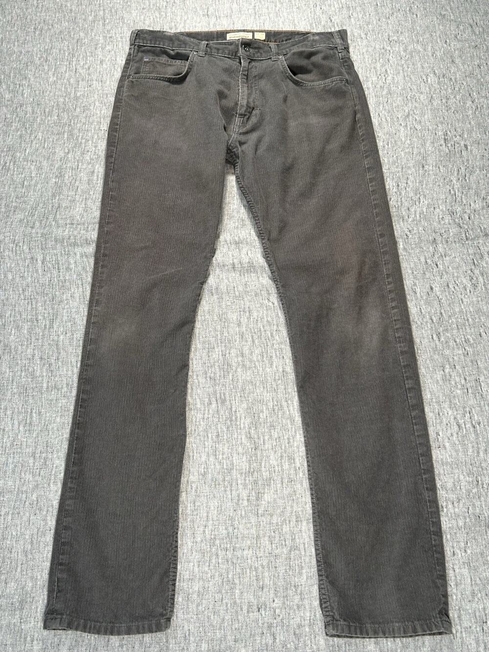 Patagonia Iron Clad Corduroy Pants Mens 34x34 Grey 5-Pocket Straight Leg